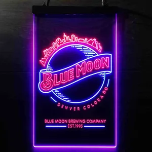 Blue Moon Denver Colorado Neon-Like LED Sign