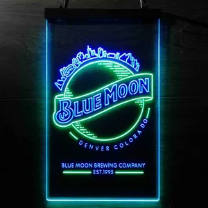 Blue Moon Denver Colorado Neon-Like LED Sign