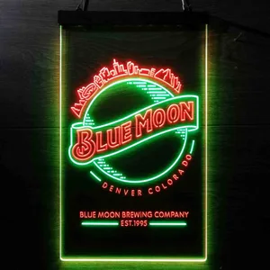 Blue Moon Denver Colorado Neon-Like LED Sign