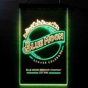 Blue Moon Denver Colorado Neon-Like LED Sign