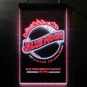 Blue Moon Denver Colorado Neon-Like LED Sign