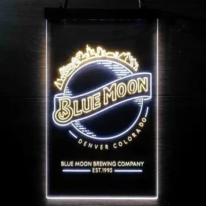 Blue Moon Denver Colorado Neon-Like LED Sign