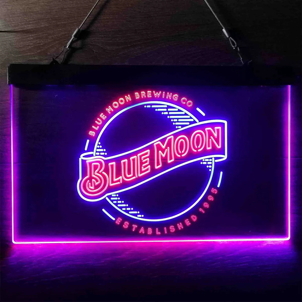 Blue Moon Logo Neon-Like LED Sign
