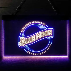 Blue Moon Logo Neon-Like LED Sign
