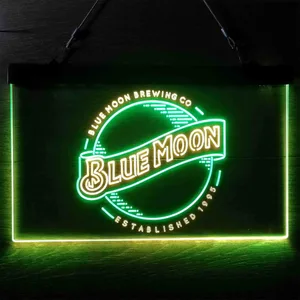 Blue Moon Logo Neon-Like LED Sign