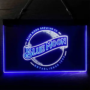 Blue Moon Logo Neon-Like LED Sign