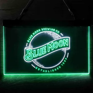 Blue Moon Logo Neon-Like LED Sign