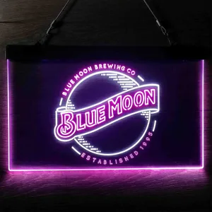 Blue Moon Logo Neon-Like LED Sign