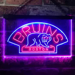 Boston Bruins Logo 1 Neon-Like LED Sign - Legacy Edition