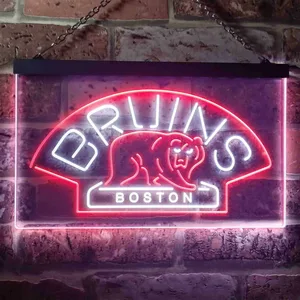 Boston Bruins Logo 1 Neon-Like LED Sign - Legacy Edition