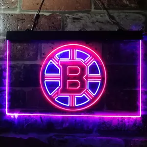 Boston Bruins Plain Logo Neon-Like LED Sign