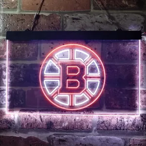 Boston Bruins Plain Logo Neon-Like LED Sign