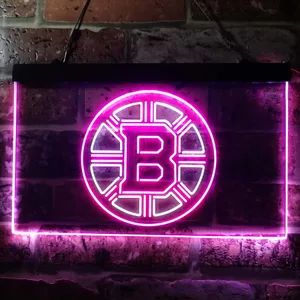 Boston Bruins Plain Logo Neon-Like LED Sign