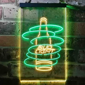Bud Light Beer Bottle Neon-Like LED Sign