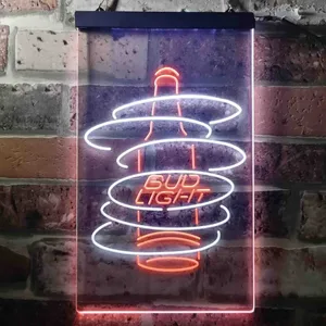 Bud Light Beer Bottle Neon-Like LED Sign