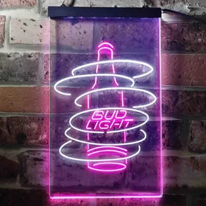 Bud Light Beer Bottle Neon-Like LED Sign