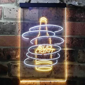 Bud Light Beer Bottle Neon-Like LED Sign