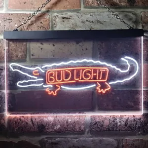 Bud Light Crocodile Neon-Like LED Sign