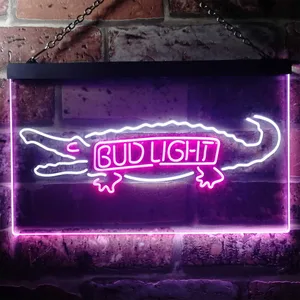 Bud Light Crocodile Neon-Like LED Sign