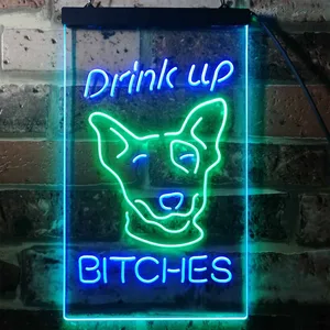 Bud Light Drink Up Dog Neon-Like LED Sign