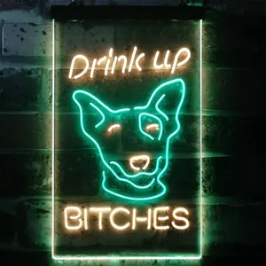 Bud Light Drink Up Dog Neon-Like LED Sign