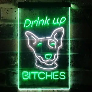 Bud Light Drink Up Dog Neon-Like LED Sign