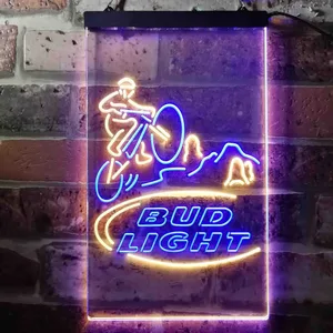 Bud Light Mountain Bike Neon-Like LED Sign