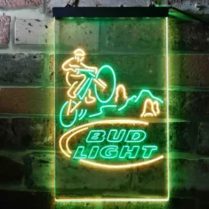 Bud Light Mountain Bike Neon-Like LED Sign