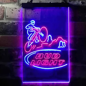 Bud Light Mountain Bike Neon-Like LED Sign
