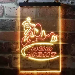 Bud Light Mountain Bike Neon-Like LED Sign