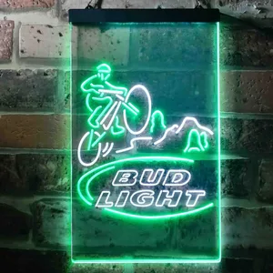 Bud Light Mountain Bike Neon-Like LED Sign