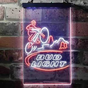 Bud Light Mountain Bike Neon-Like LED Sign