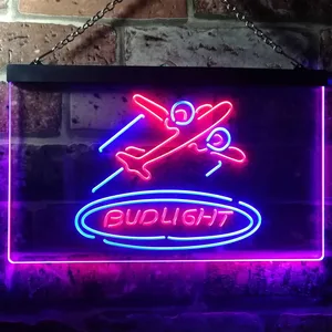 Bud Light Plane Neon-Like LED Sign