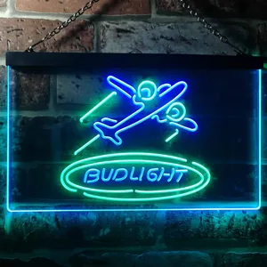 Bud Light Plane Neon-Like LED Sign