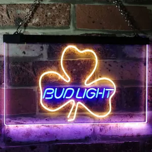 Bud Light Shamrock Neon-Like LED Sign