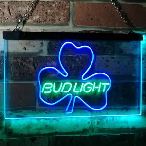 Bud Light Shamrock Neon-Like LED Sign