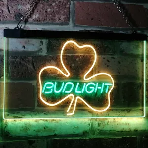 Bud Light Shamrock Neon-Like LED Sign