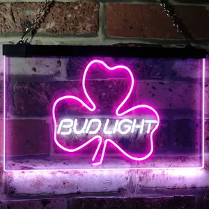 Bud Light Shamrock Neon-Like LED Sign