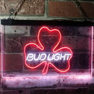 Bud Light Shamrock Neon-Like LED Sign