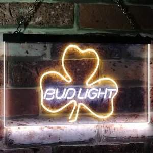 Bud Light Shamrock Neon-Like LED Sign
