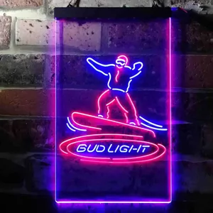 Bud Light Snowboarder Neon-Like LED Sign