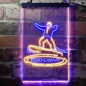 Bud Light Snowboarder Neon-Like LED Sign