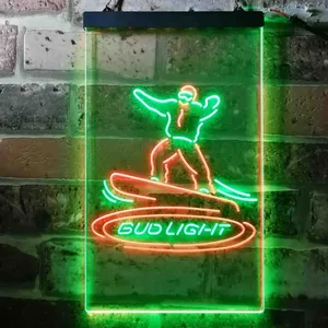 Bud Light Snowboarder Neon-Like LED Sign