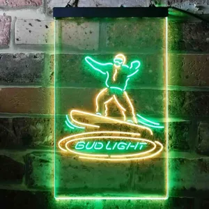 Bud Light Snowboarder Neon-Like LED Sign