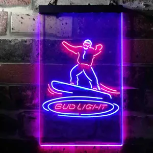 Bud Light Snowboarder Neon-Like LED Sign