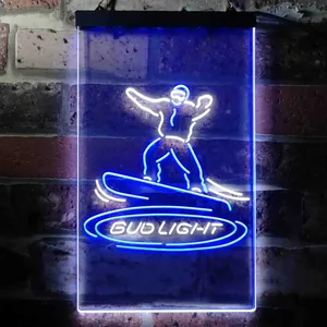 Bud Light Snowboarder Neon-Like LED Sign