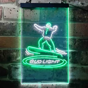 Bud Light Snowboarder Neon-Like LED Sign
