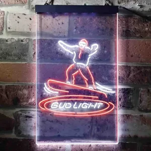 Bud Light Snowboarder Neon-Like LED Sign