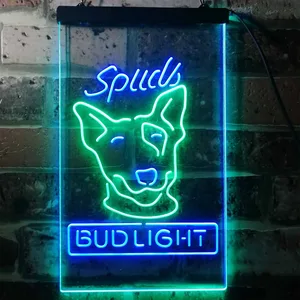Bud Light Spuds Dog Neon-Like LED Sign