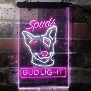 Bud Light Spuds Dog Neon-Like LED Sign